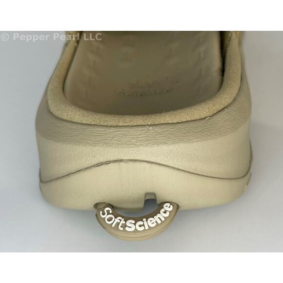 Women's Size 6 Khaki Canvas Clog Mule Slip On Comfort Shoe by Soft Science - Picture 9 of 12